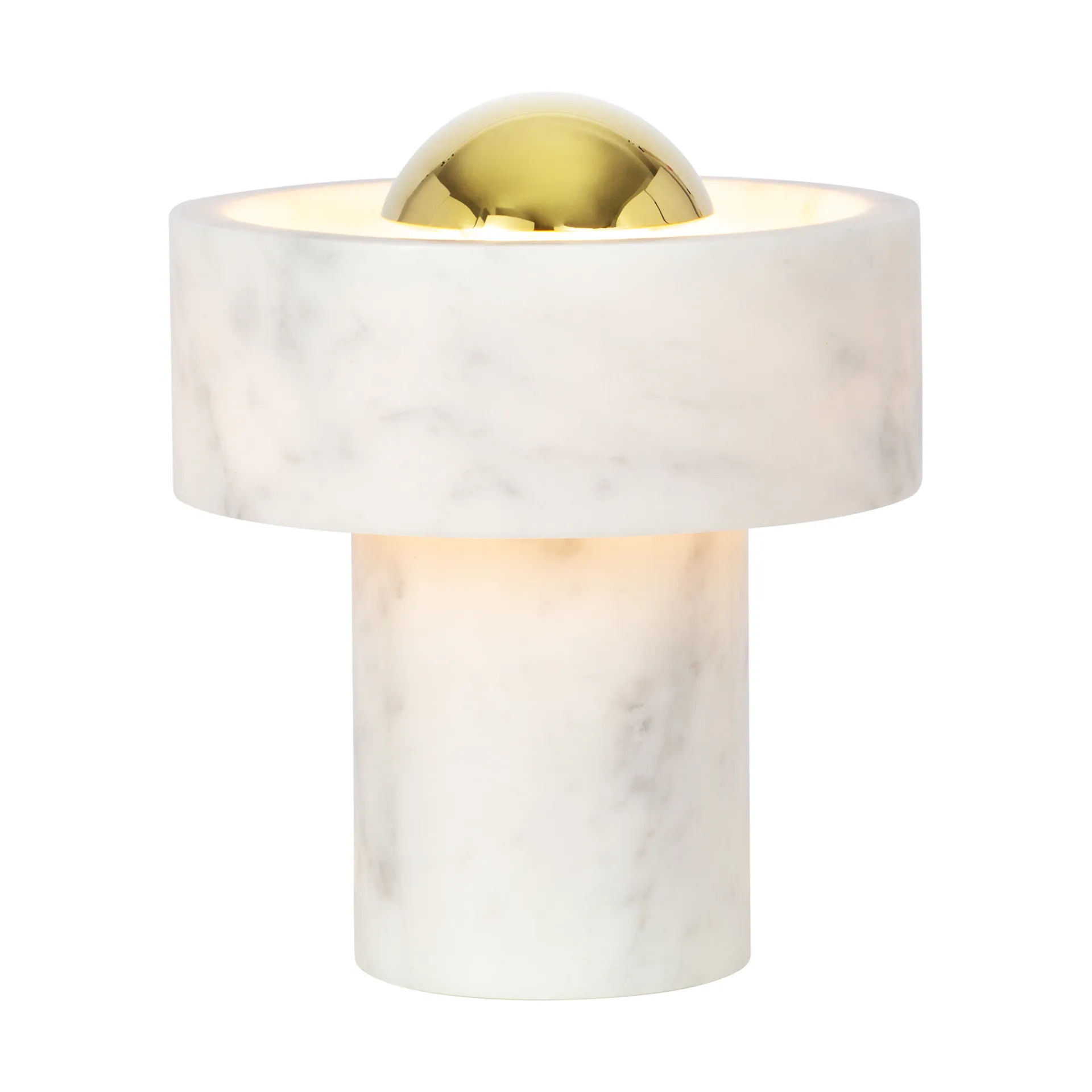 Lampada da tavolo portatile a LED Stone 28 cm, Marmo-oro Tom Dixon