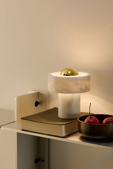 Lampada da tavolo portatile a LED Stone 28 cm - Marmo-oro - Tom Dixon