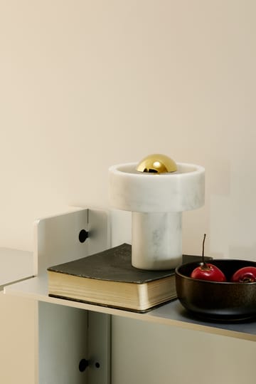 Lampada da tavolo portatile a LED Stone 28 cm - Marmo-oro - Tom Dixon