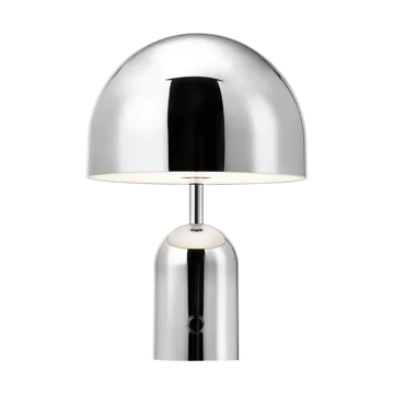 Lampada da tavolo portatile LED Bell, 28 cm - Argento - Tom Dixon