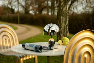 Lampada da tavolo portatile LED Bell, 28 cm - Argento - Tom Dixon