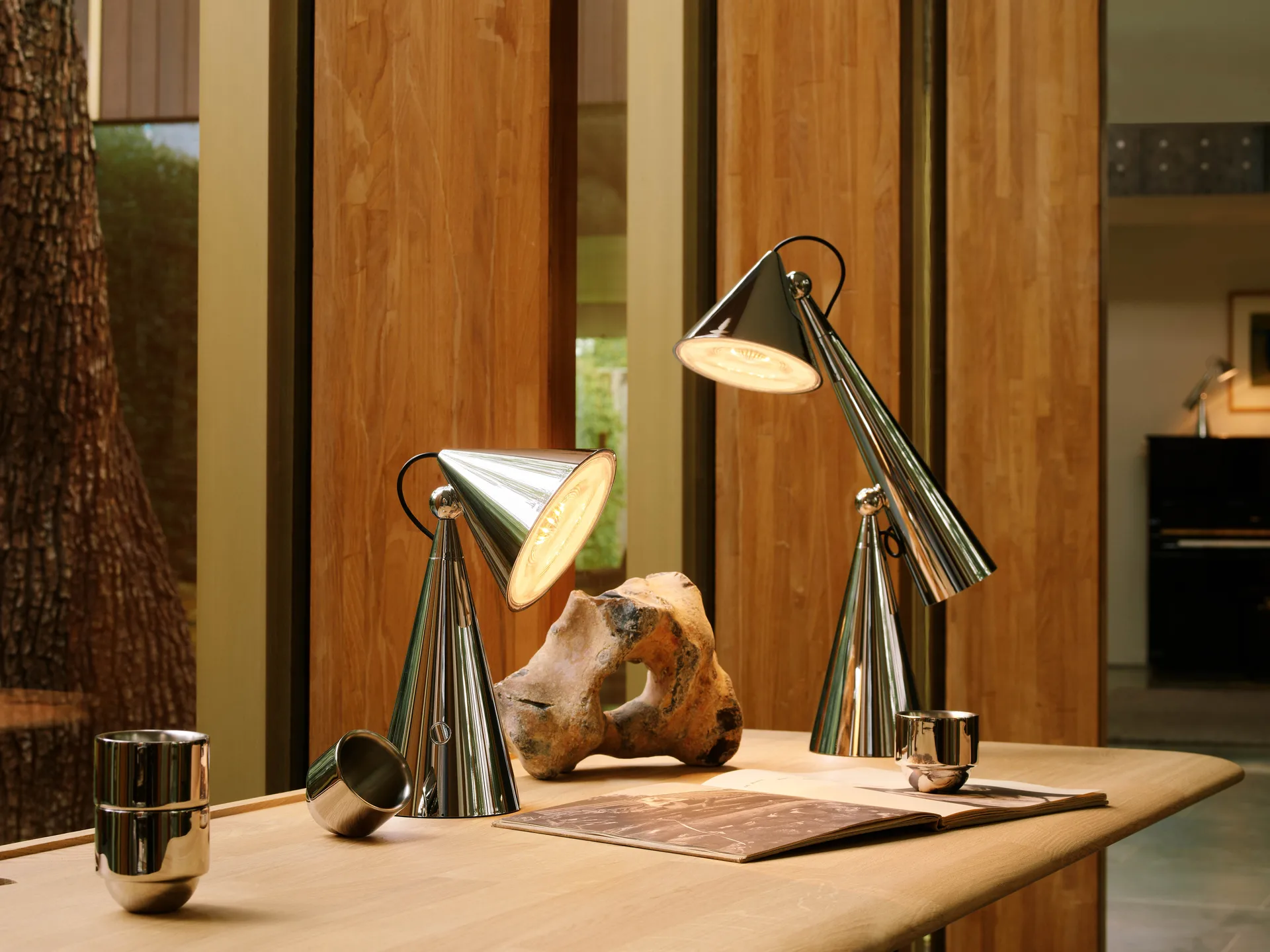 Lampada da tavolo Pose Task LED, Argento Tom Dixon