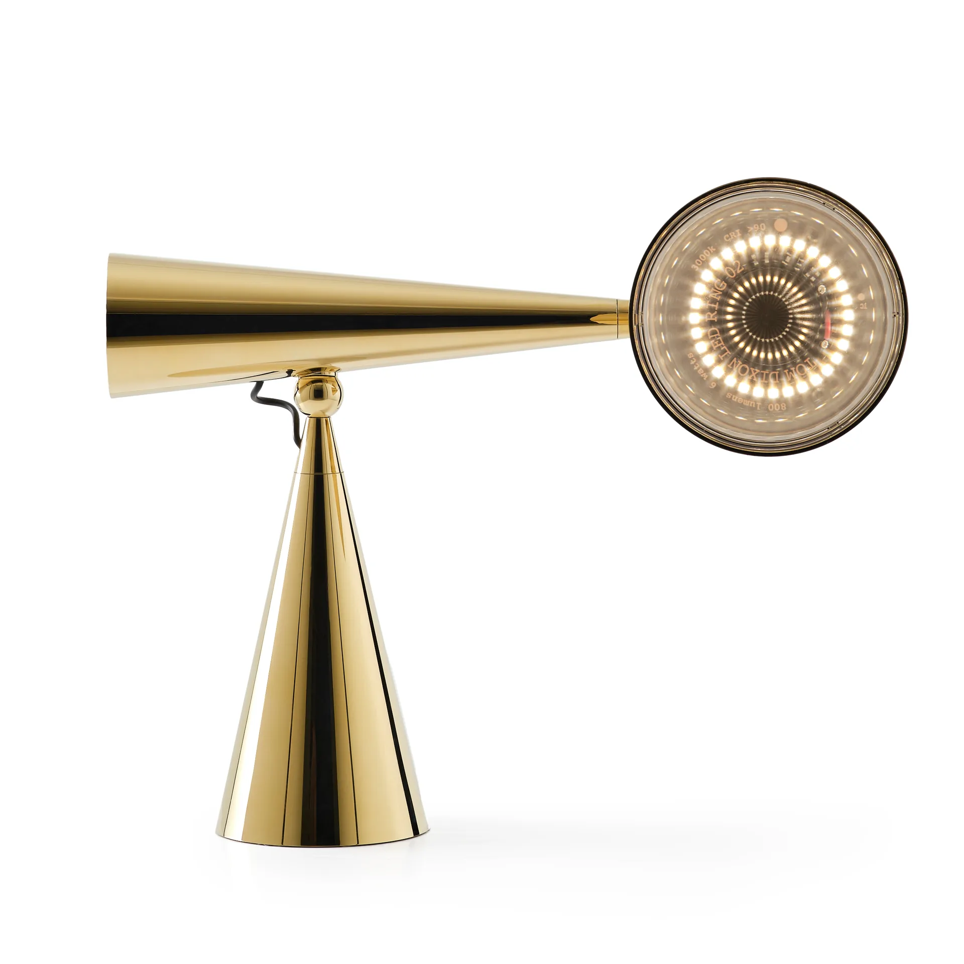 Lampada da tavolo Pose Task LED, Oro Tom Dixon