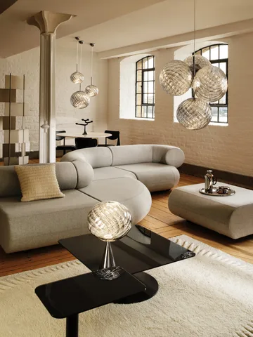 Lampada da tavolo Whirl cone fat - Argento - Tom Dixon