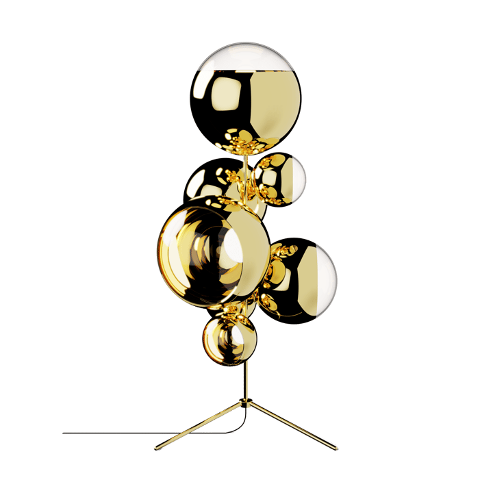 Lampada da terra a LED Mirror Ball chandelier 181 cm - Oro - Tom Dixon