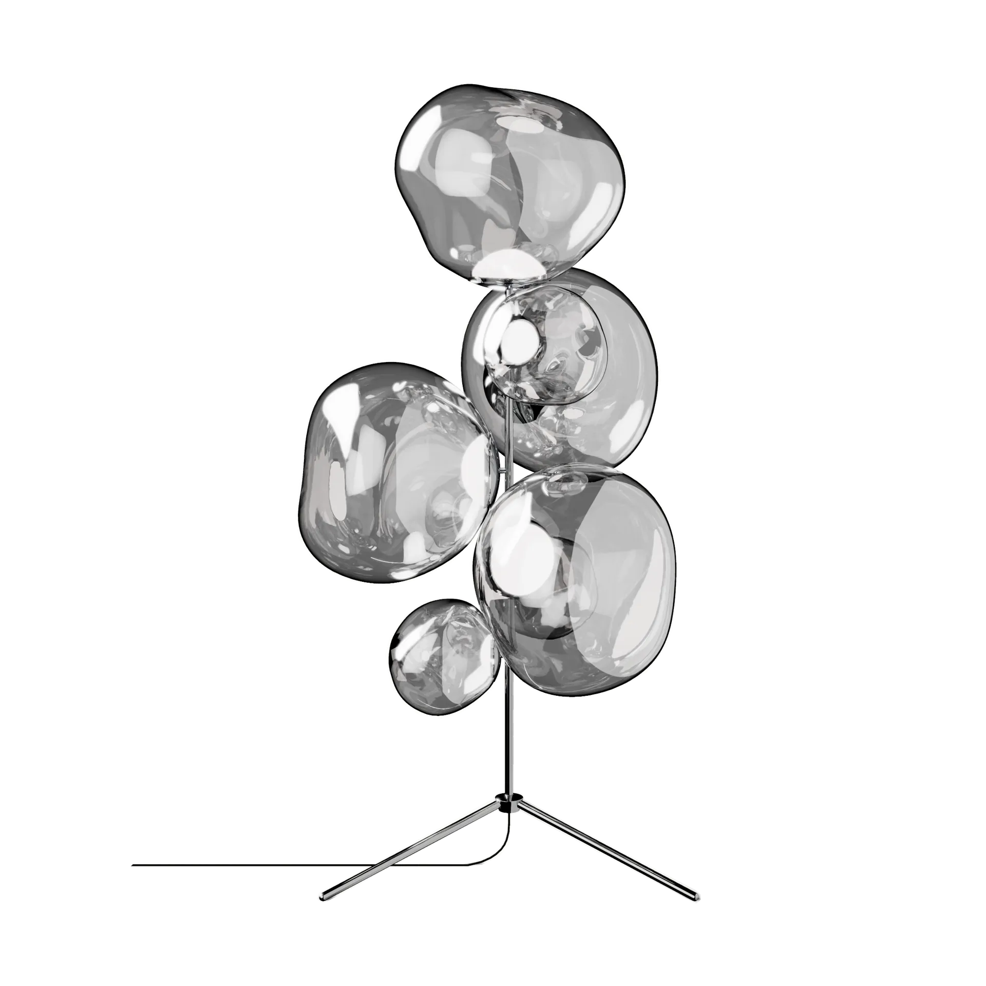 Lampada da terra Melt Chandelier LED 175 cm, Argento Tom Dixon
