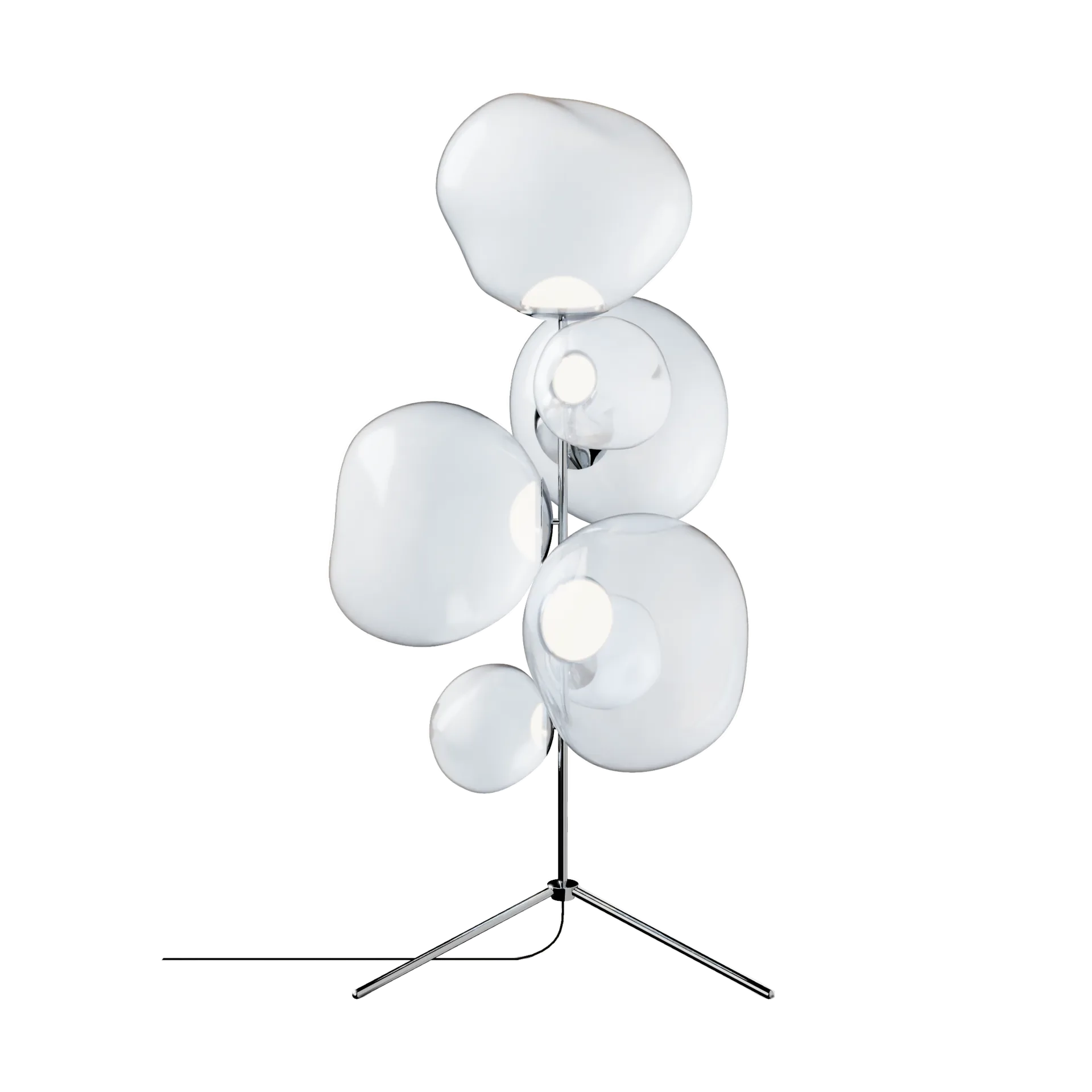 Lampada da terra Melt Chandelier LED 175 cm, Opale-argento Tom Dixon