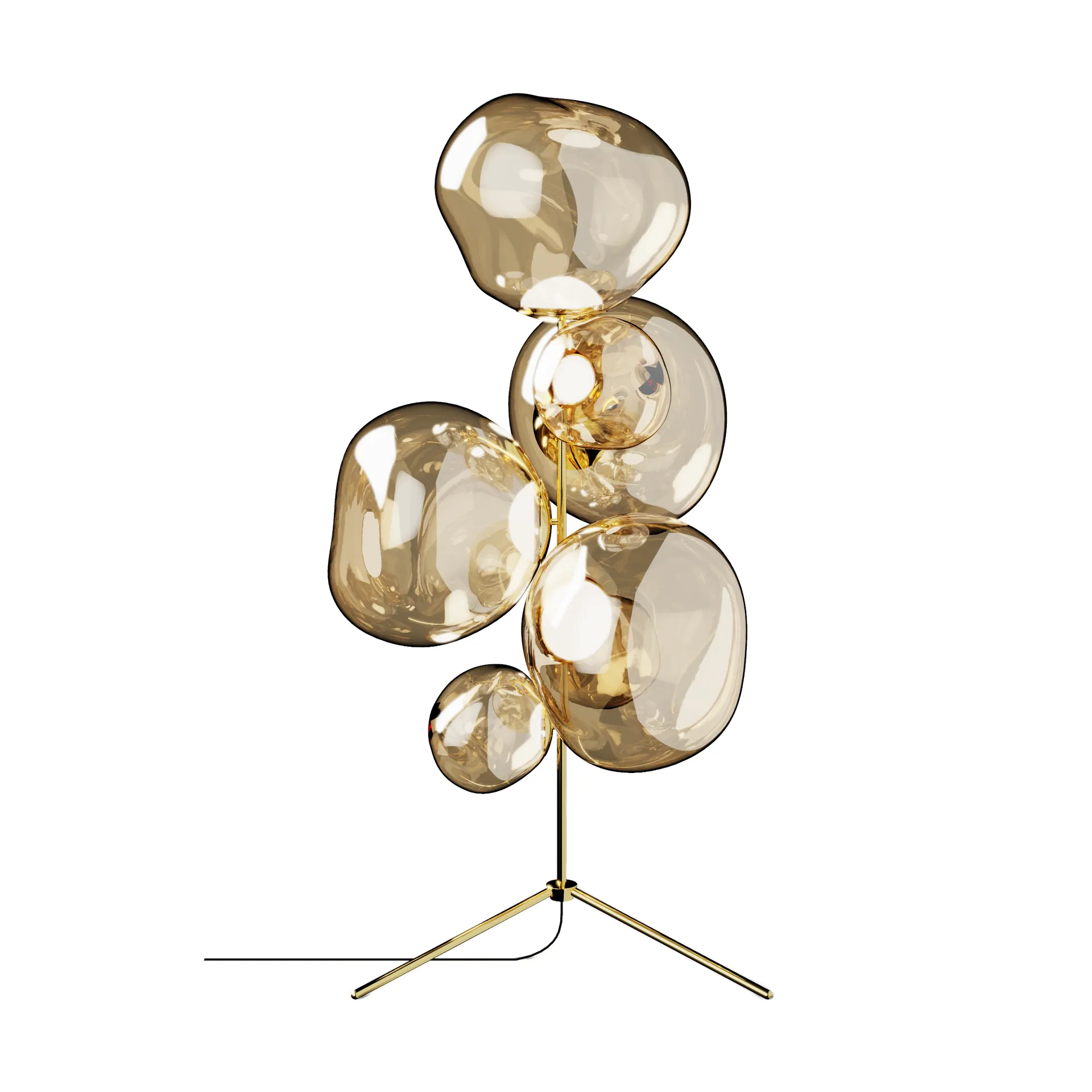 Lampada da terra Melt Chandelier LED 175 cm, Oro Tom Dixon
