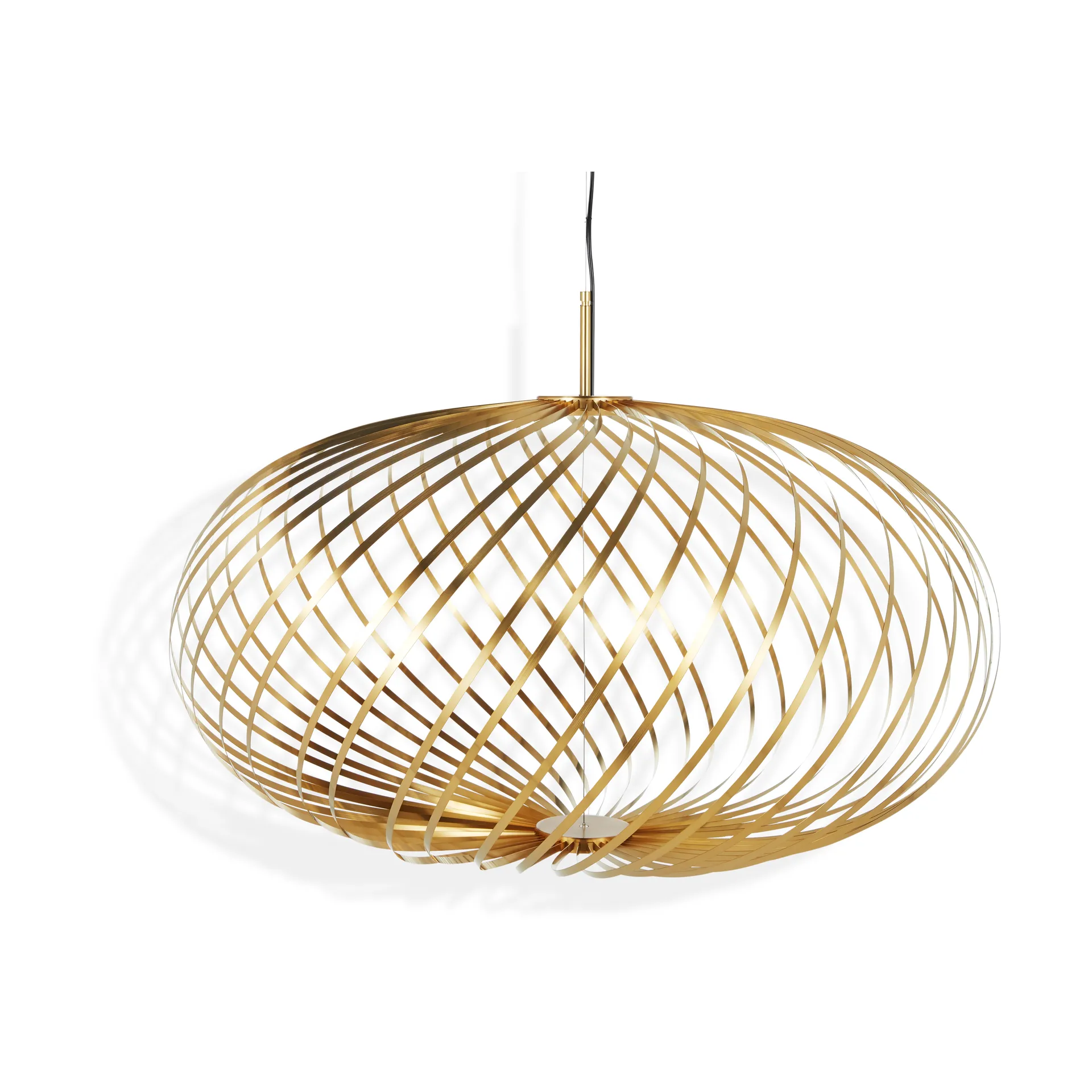 Lampada LED a sospensione Spring ottone, Medio Tom Dixon