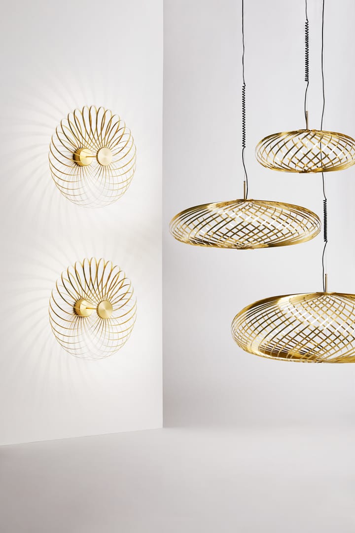 Lampada LED a sospensione Spring ottone, Medio Tom Dixon