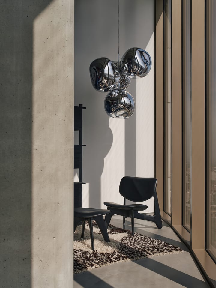 Lampadario grande Melt Chandelier LED 196 cm, Argento Tom Dixon