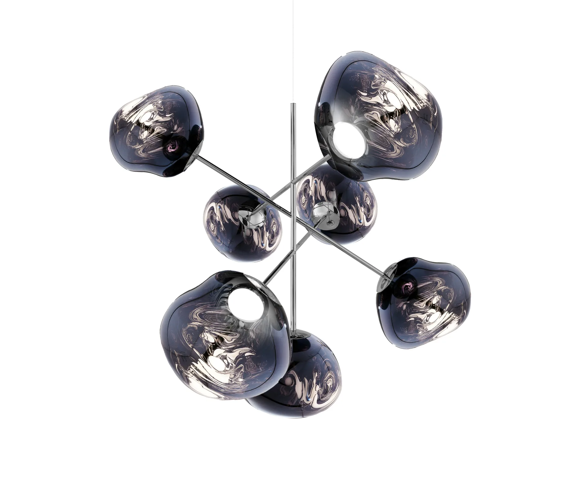 Lampadario grande Melt Chandelier LED 196 cm, Fumo Tom Dixon