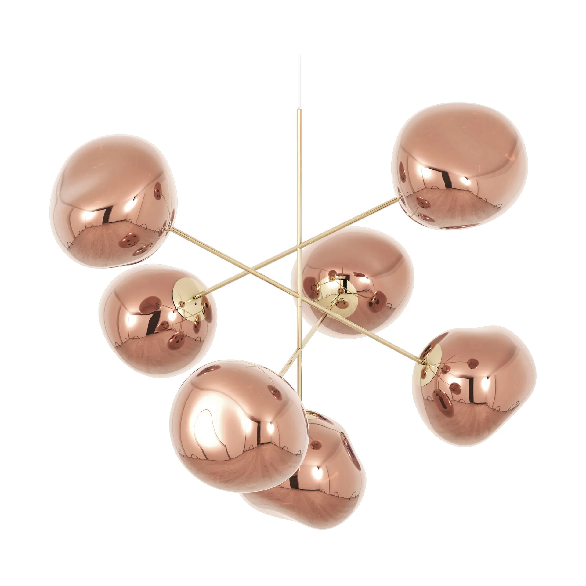 Lampadario grande Melt Chandelier LED 196 cm, Rame Tom Dixon