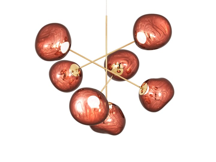 Lampadario grande Melt Chandelier LED 196 cm, Rame Tom Dixon