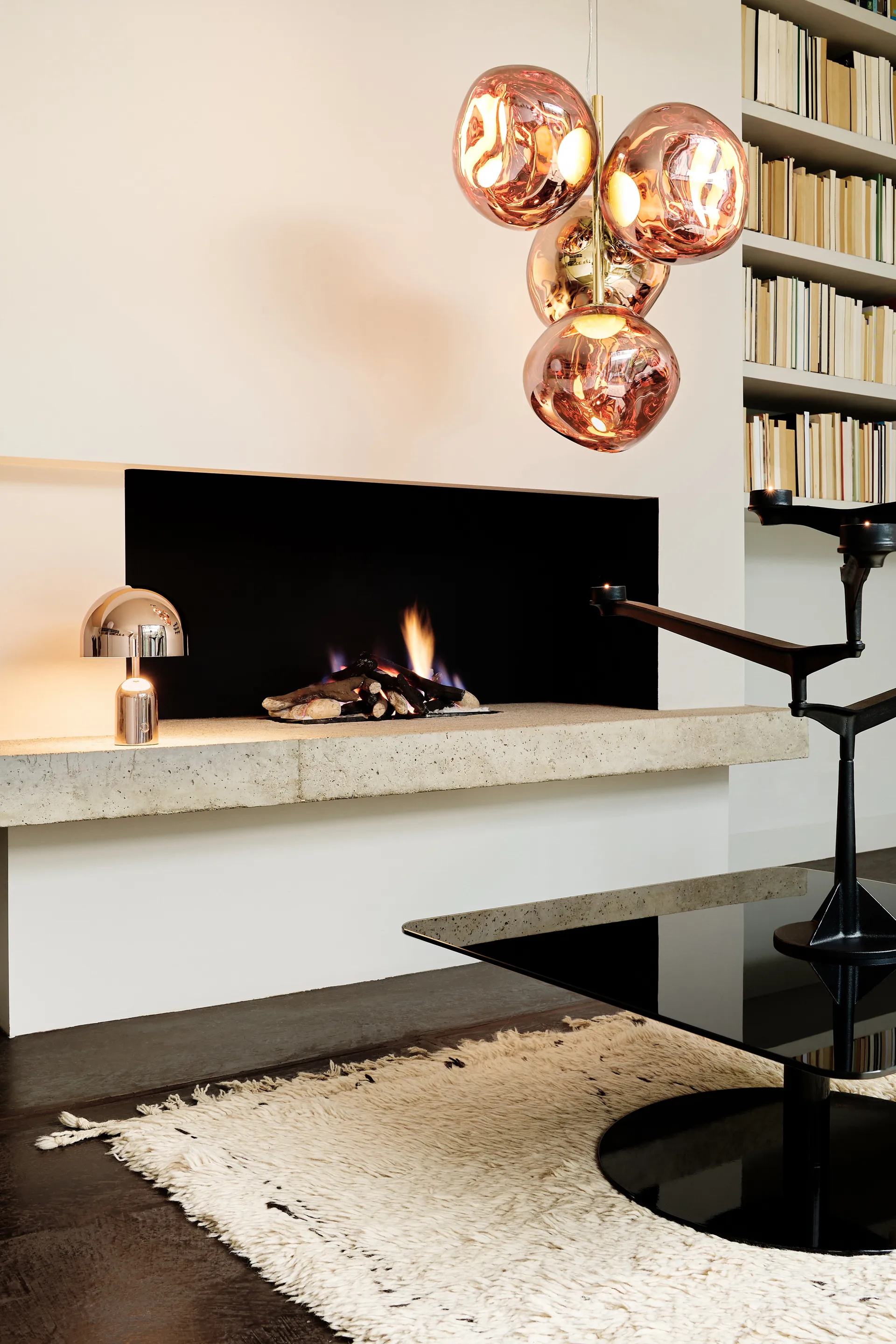 Lampadario grande Melt Chandelier LED 196 cm, Rame Tom Dixon