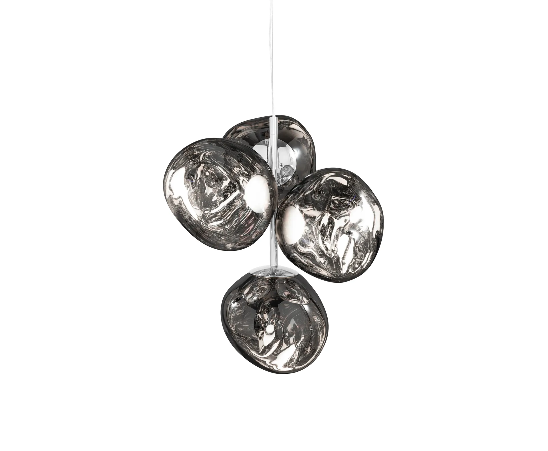 Lampadario Melt Chandelier mini LED 63,4 cm, Argento Tom Dixon