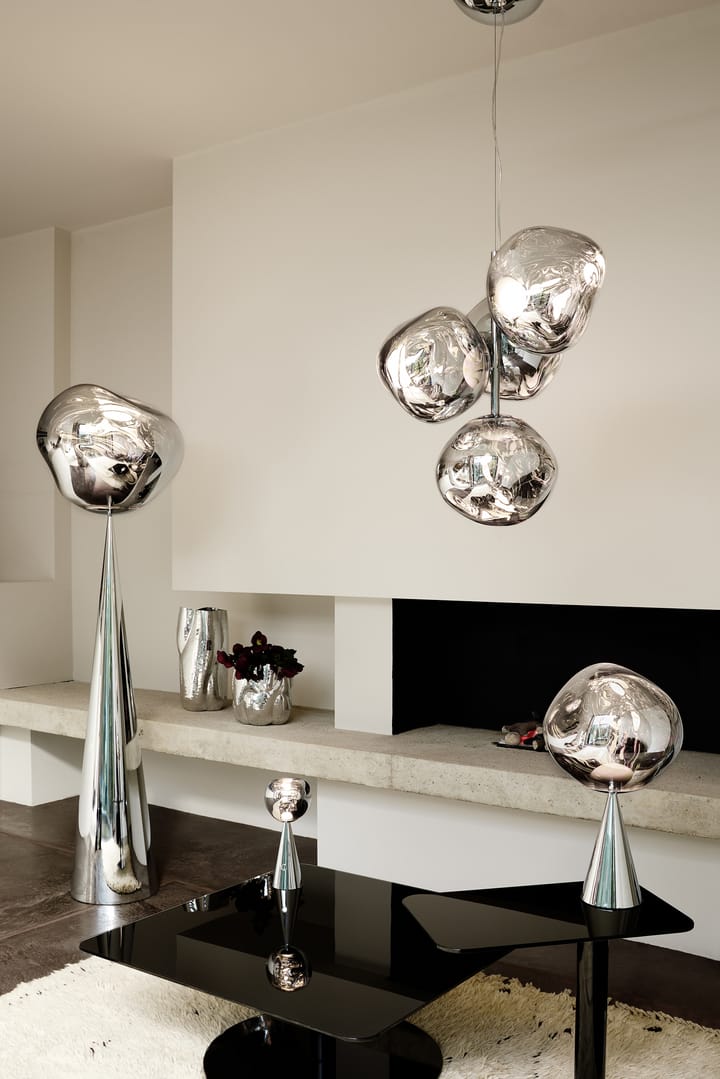 Lampadario Melt Chandelier mini LED 63,4 cm, Argento Tom Dixon