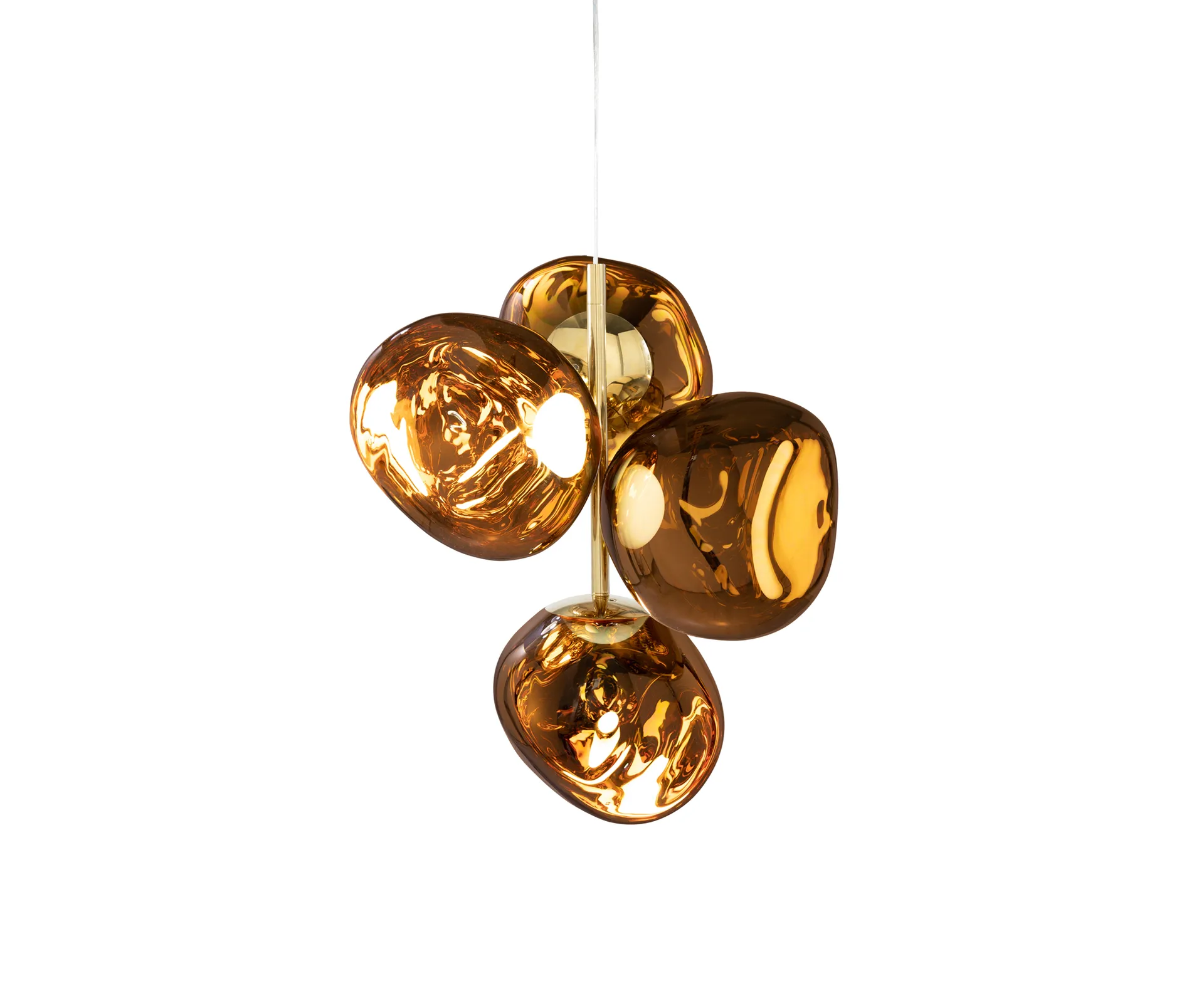Lampadario Melt Chandelier mini LED 63,4 cm, Oro Tom Dixon