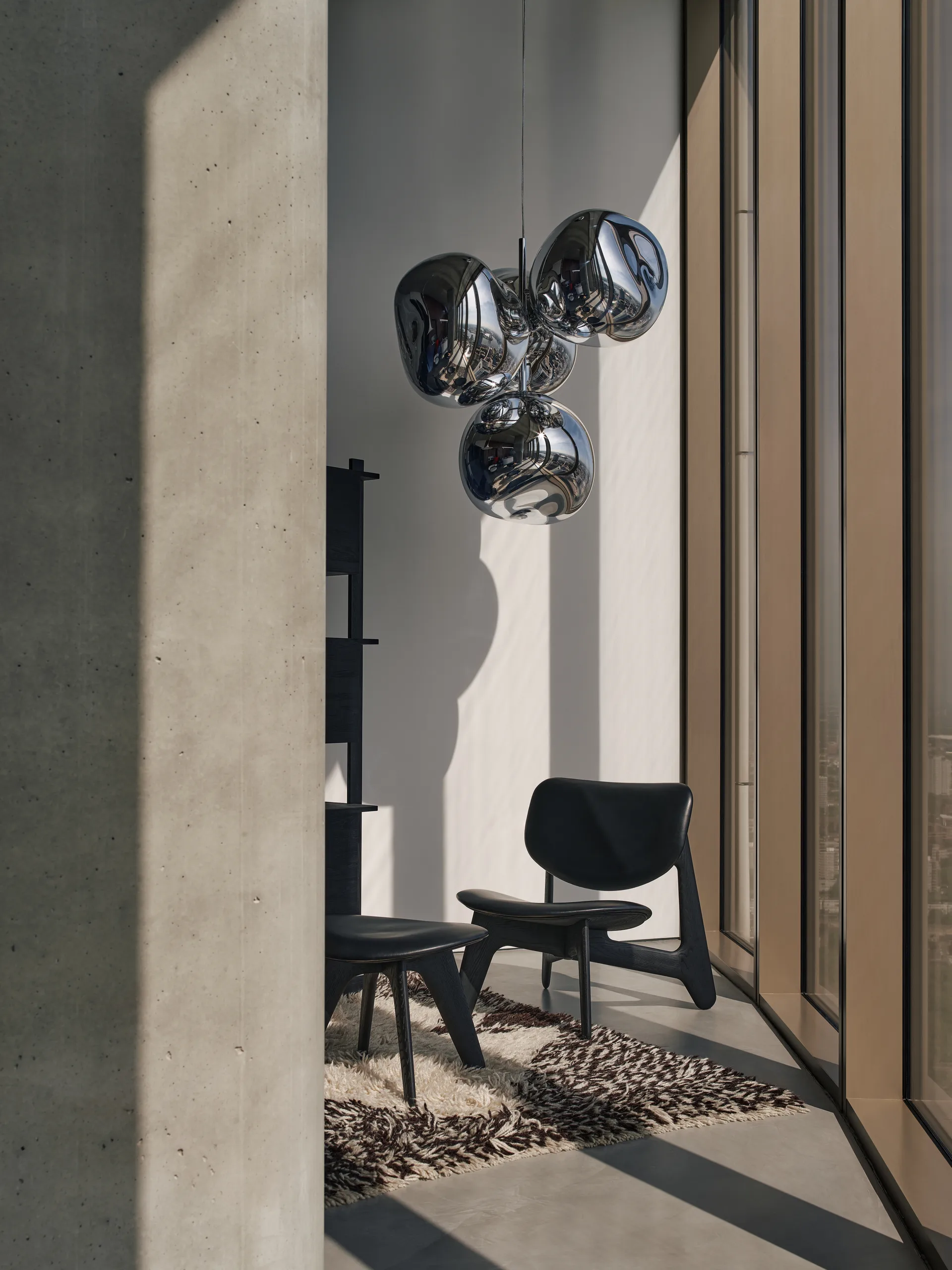 Lampadario piccolo Melt Chandelier LED 103 cm, Fumo Tom Dixon