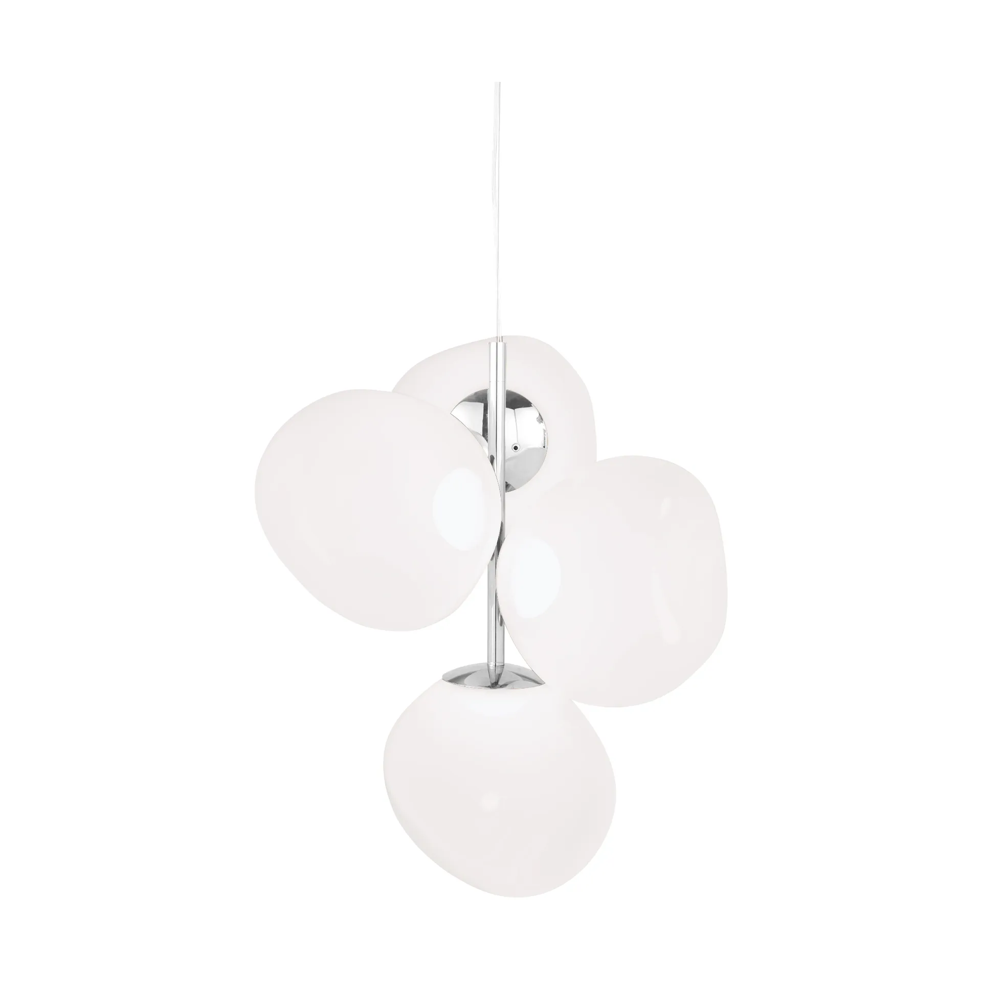 Lampadario piccolo Melt Chandelier LED 103 cm, Opale-argento Tom Dixon