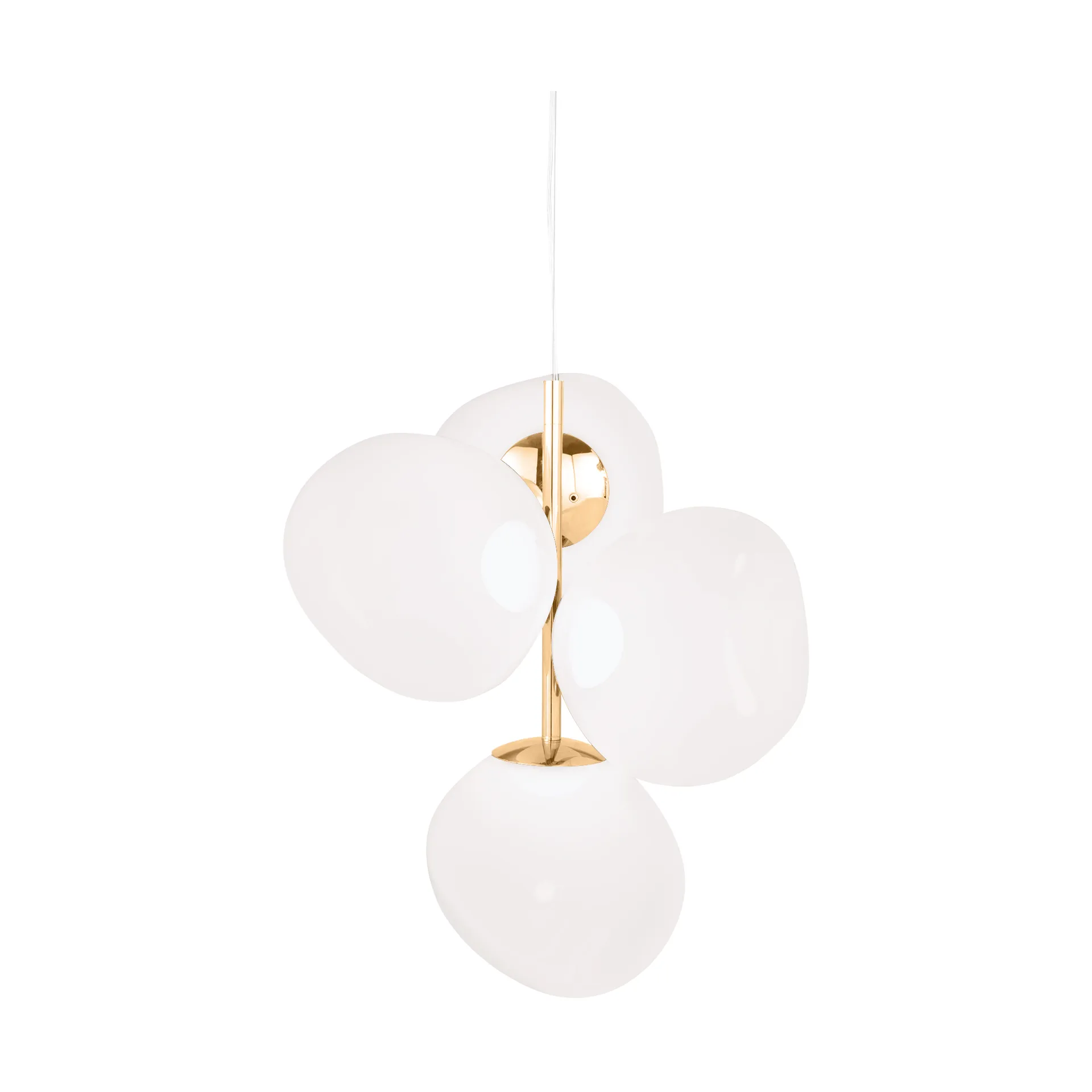 Lampadario piccolo Melt Chandelier LED 103 cm, Opale-oro Tom Dixon