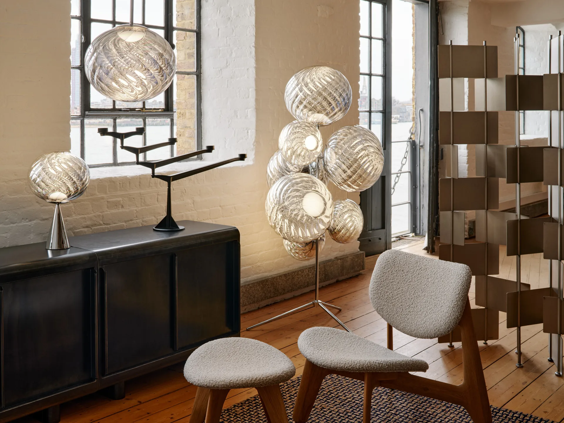 Lampadario Whirl Ø30 cm, Argento Tom Dixon