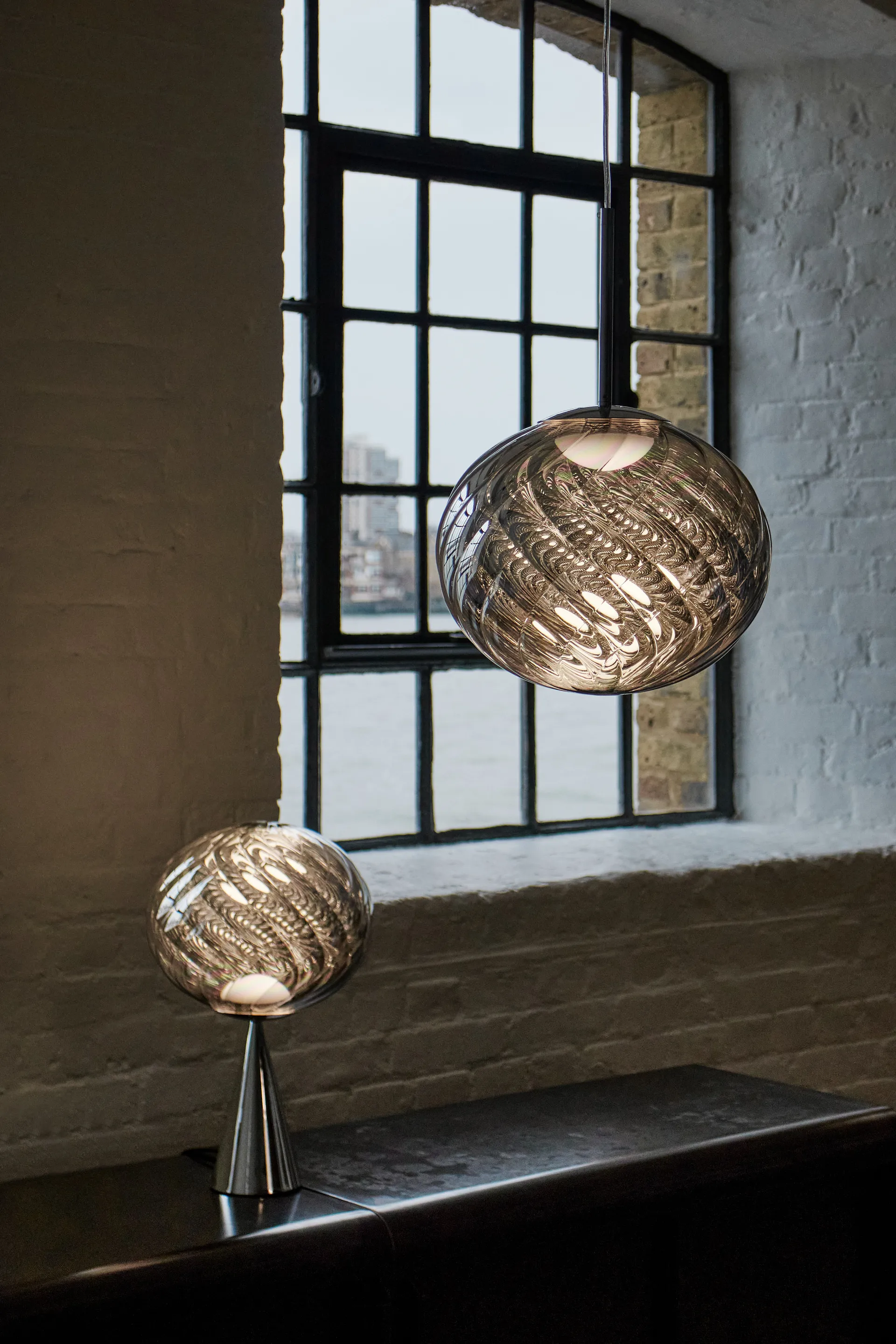 Lampadario Whirl Ø30 cm, Argento Tom Dixon