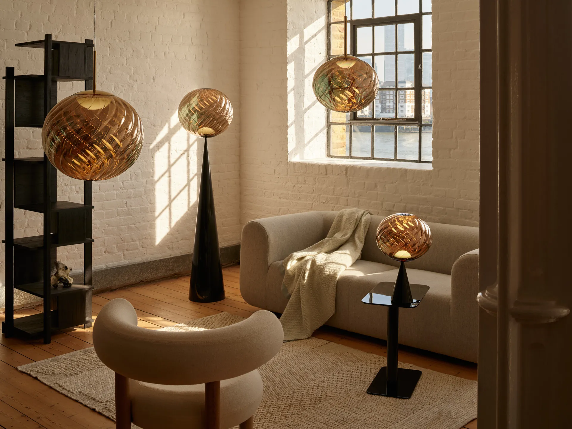 Lampadario Whirl Ø30 cm, Oro Tom Dixon