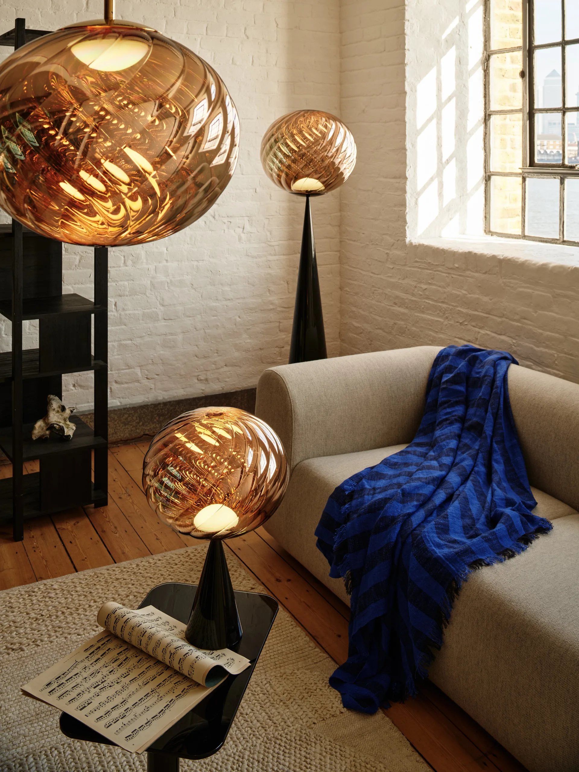 Lampadario Whirl Ø30 cm, Oro Tom Dixon