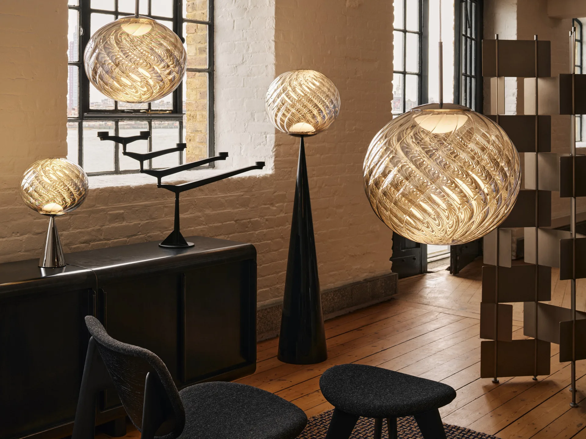Lampadario Whirl Ø45 cm, Argento Tom Dixon
