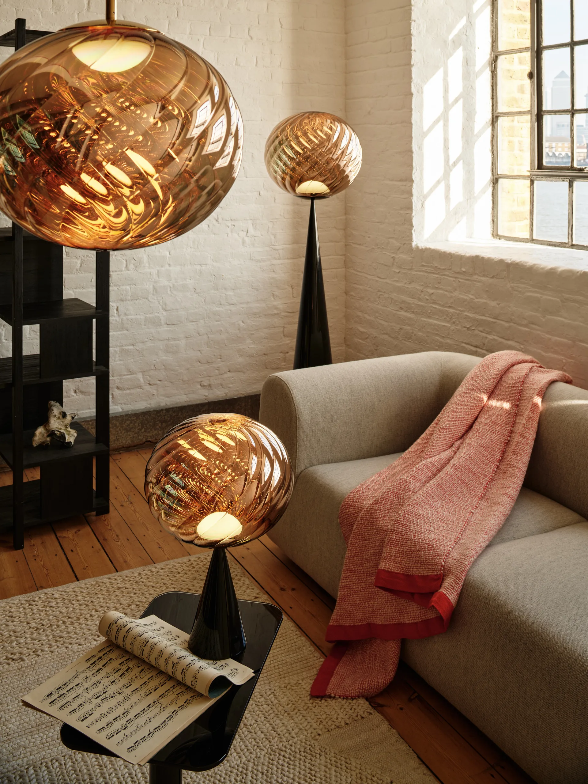 Lampadario Whirl Ø45 cm, Oro Tom Dixon