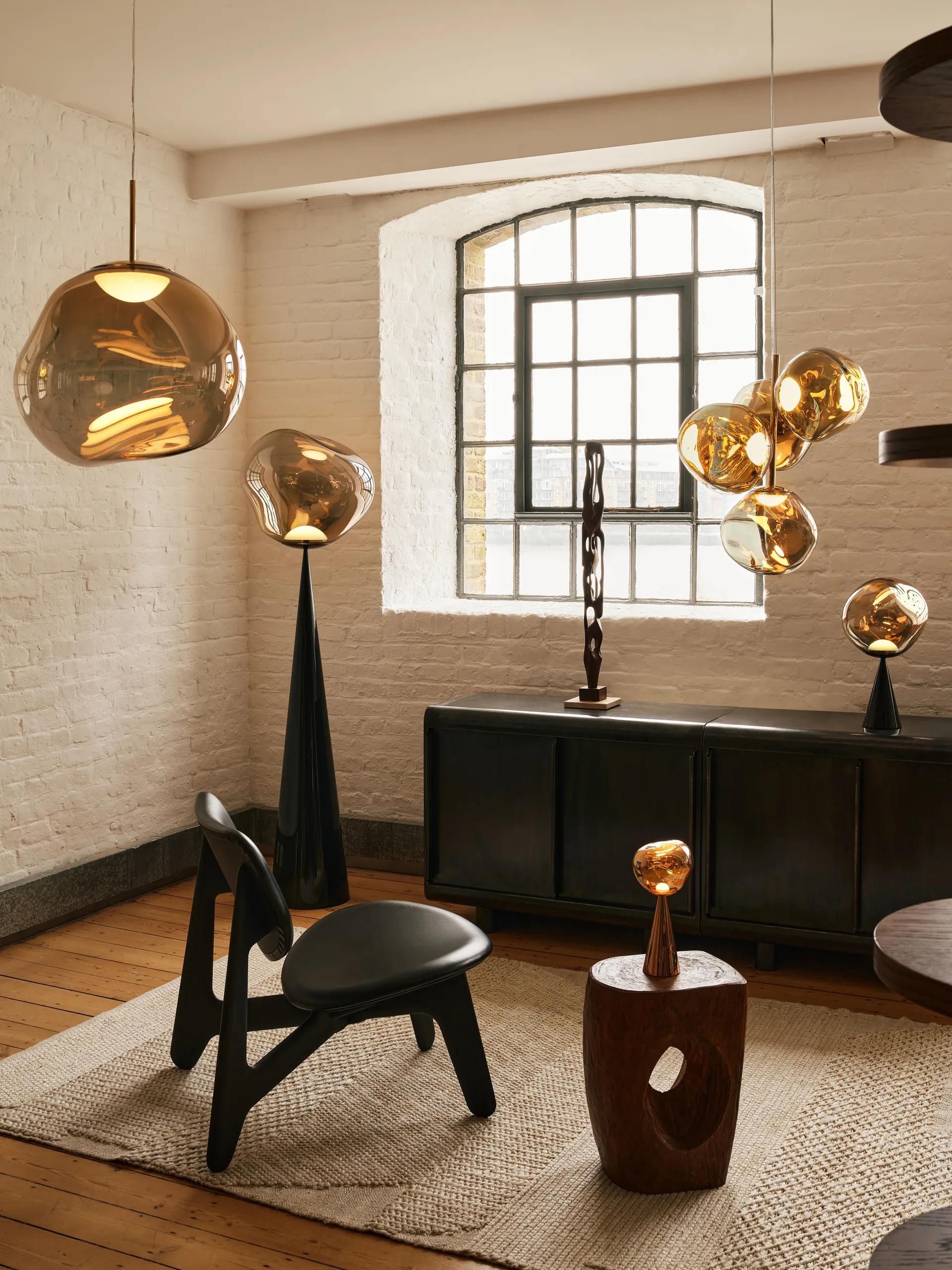 Melt lampada a sospensione LED, Bronze (bronzo), mini 27x28 cm Tom Dixon