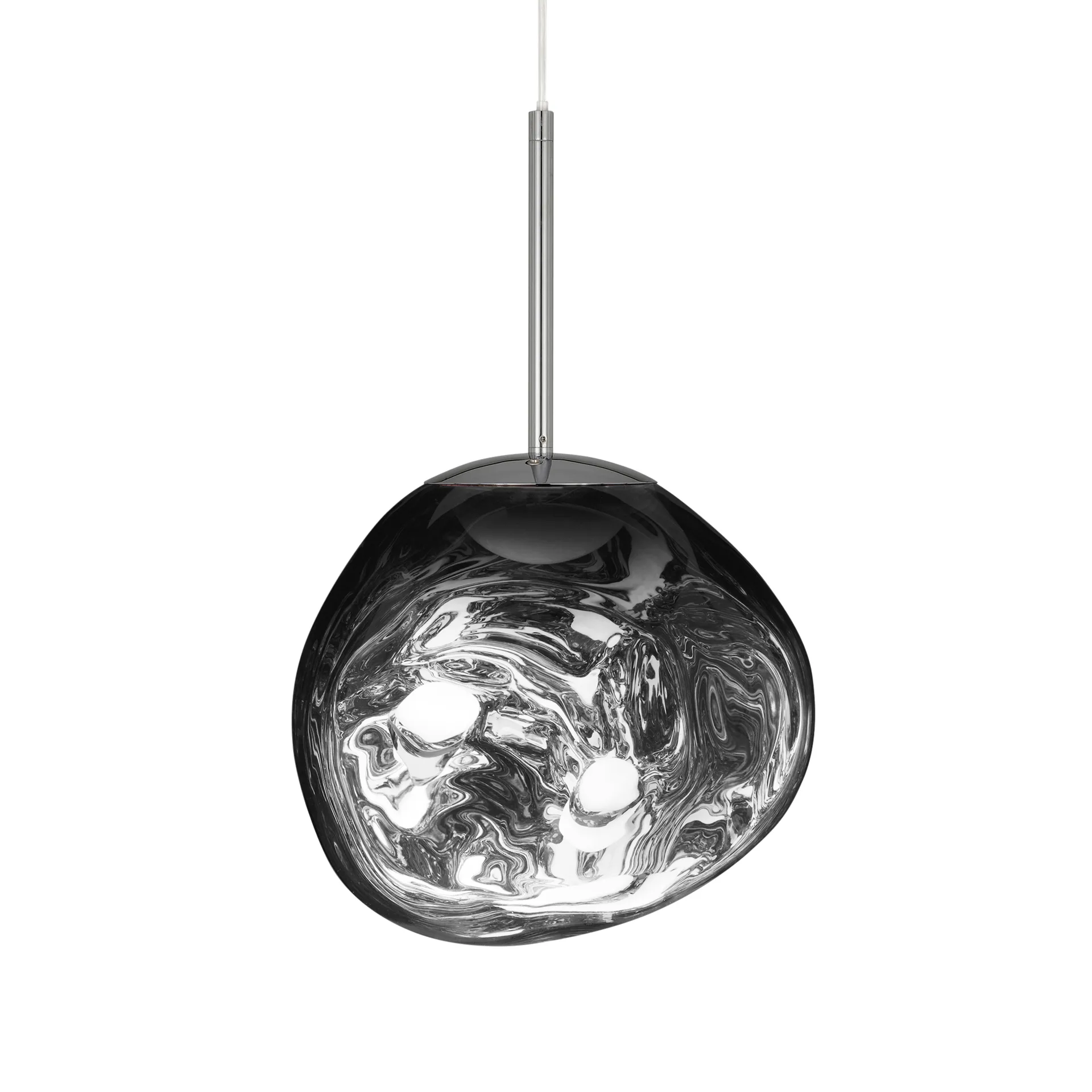 Melt lampada a sospensione LED, Chrome (cromo), mini 27x28 cm Tom Dixon