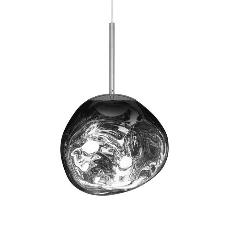 Melt lampada a sospensione LED - Chrome (cromo), mini 27x28 cm - Tom Dixon