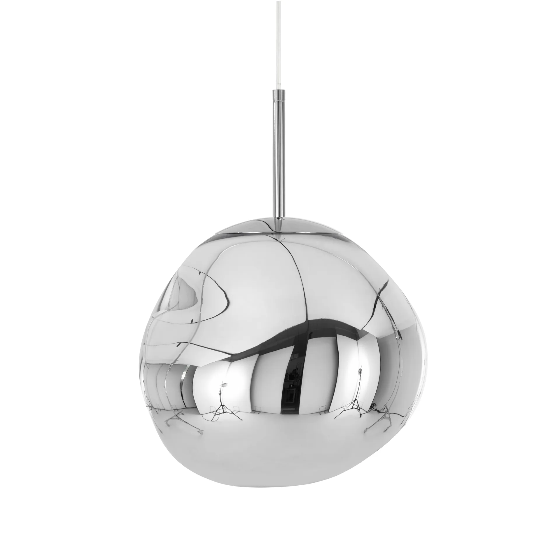 Melt lampada a sospensione LED, Chrome (cromo), mini 27x28 cm Tom Dixon