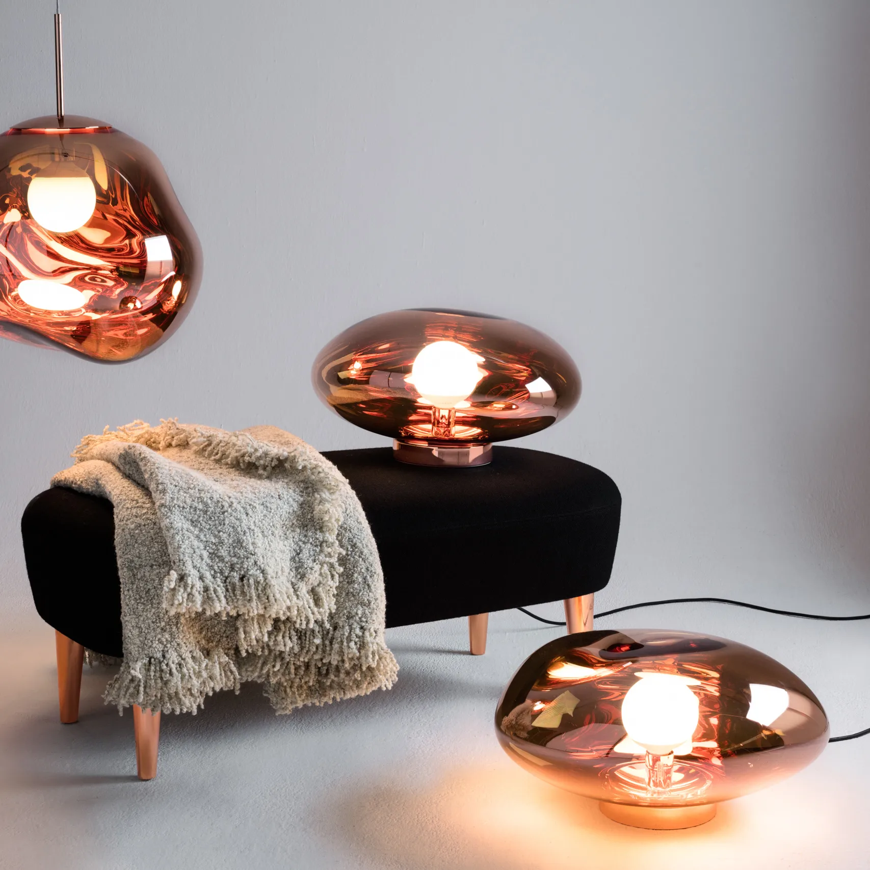 Plafoniera/parete LED Melt Surface, Rame Tom Dixon