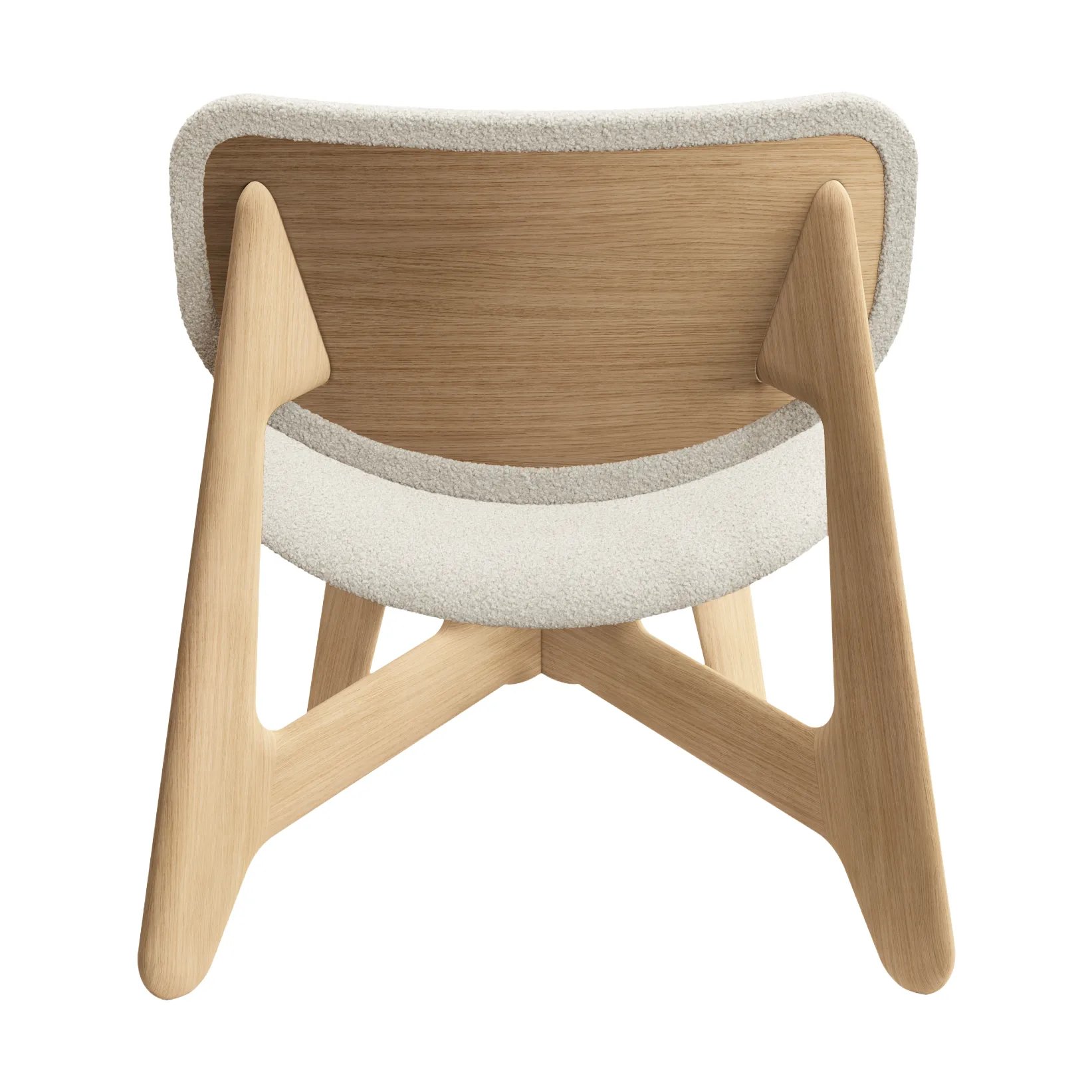 Poltrona lounge Slab con seduta rivestita, Rovere spazzolato naturale-Elle 0200 CMHR Natural Tom Dixon