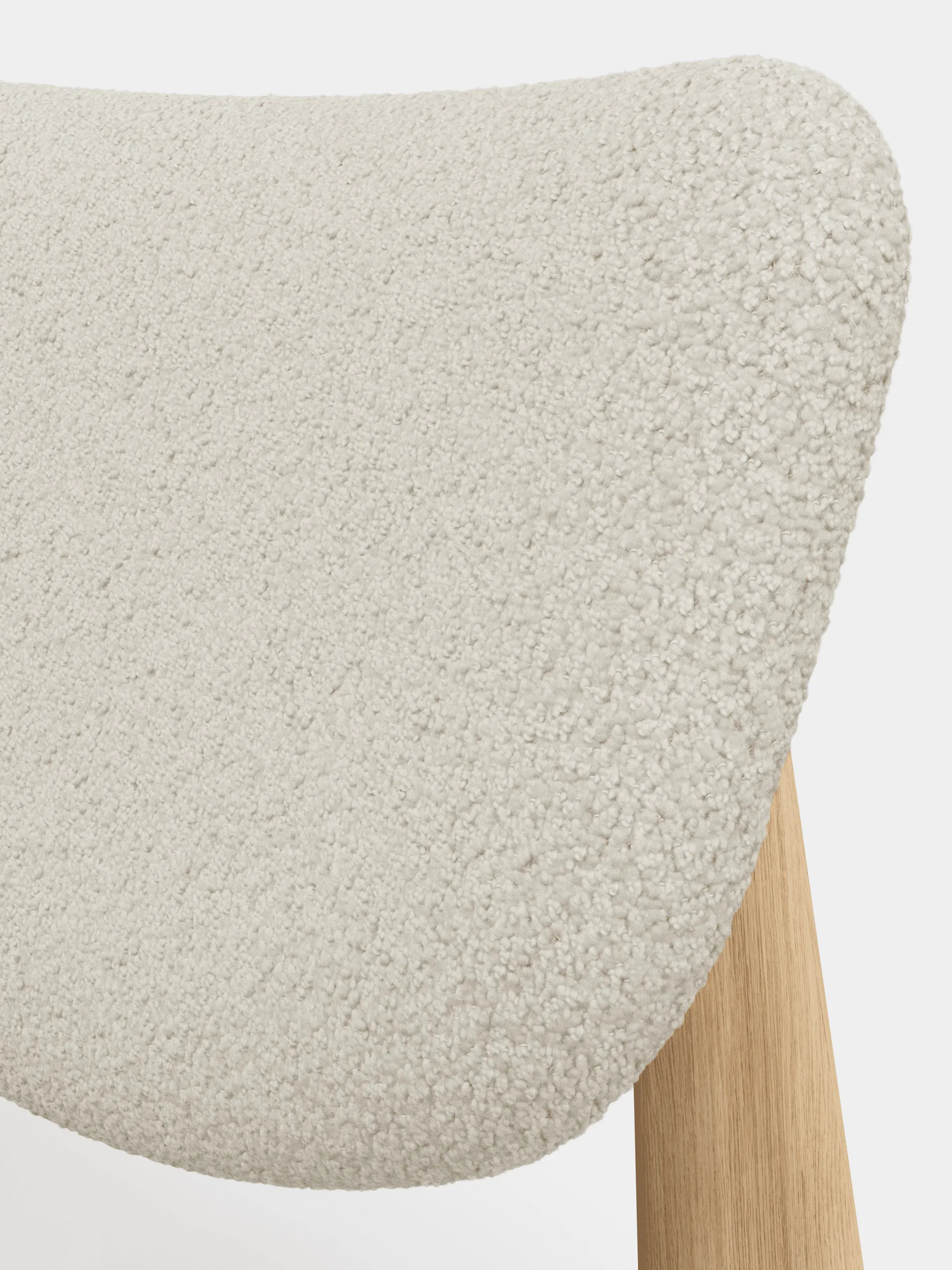 Poltrona lounge Slab con seduta rivestita, Rovere spazzolato naturale-Elle 0200 CMHR Natural Tom Dixon