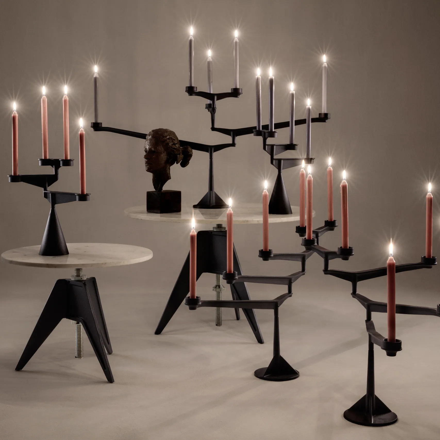 Portacandele Spin mini, Nero Tom Dixon
