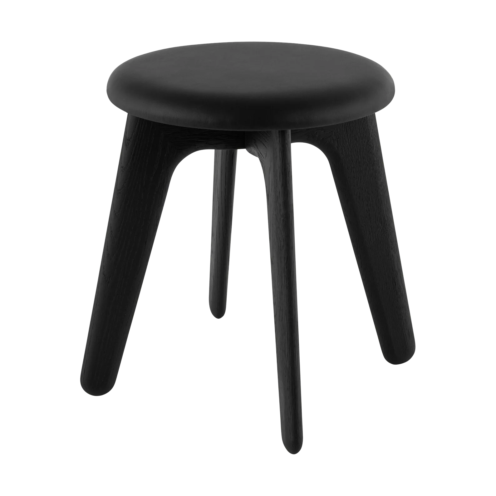 Pouf Slab 45x55 cm, Frassino nero-nero pelle Tom Dixon