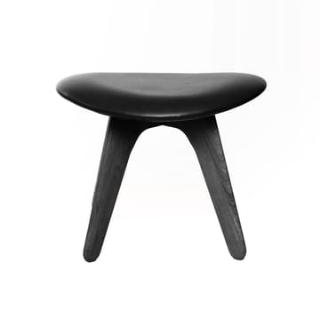 Pouf Slab 45x55 cm - Frassino nero-nero pelle - Tom Dixon