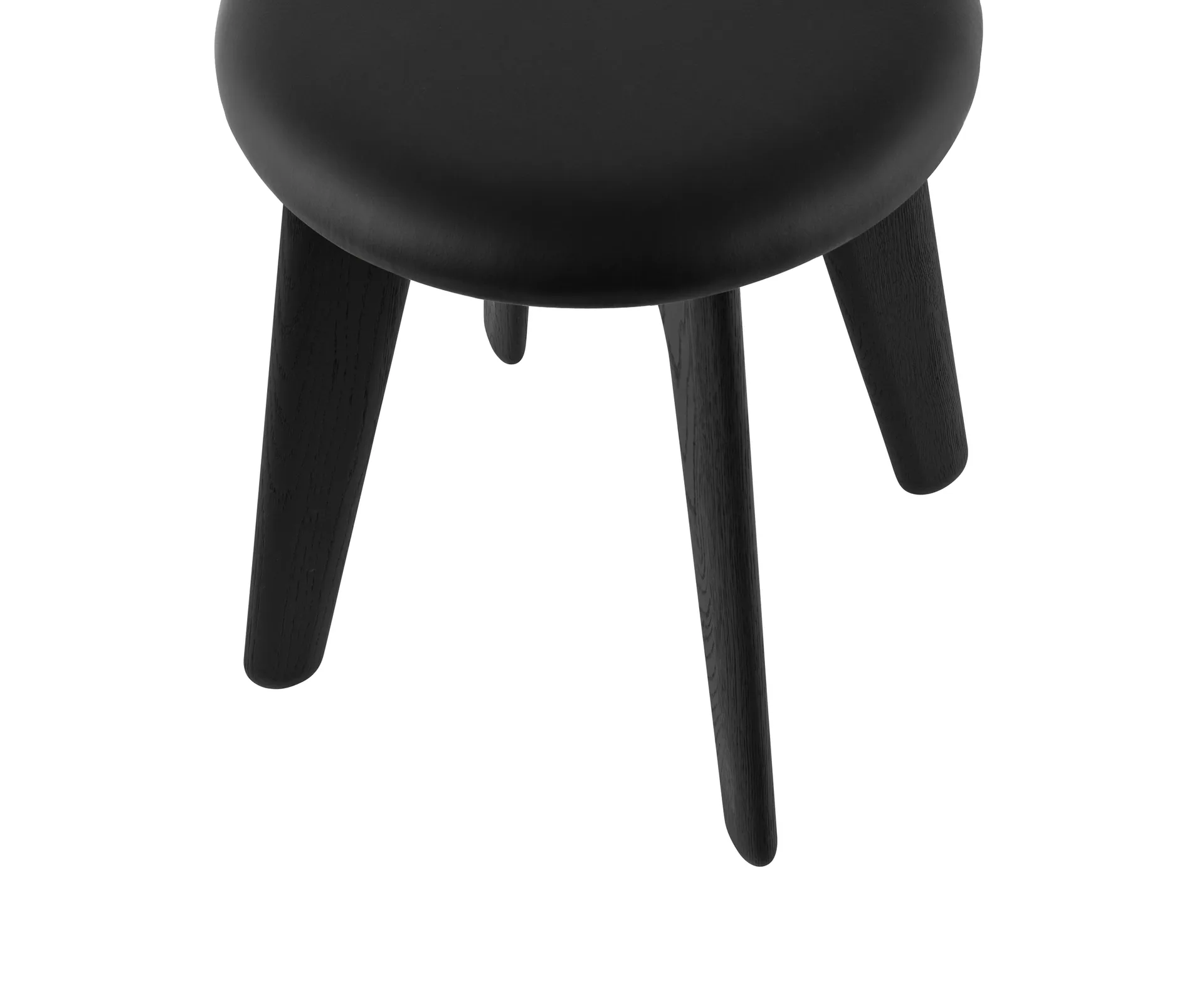 Pouf Slab 45x55 cm, Frassino nero-nero pelle Tom Dixon