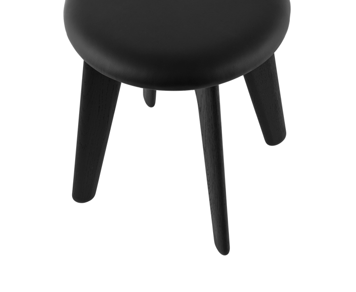 Pouf Slab 45x55 cm, Frassino nero-nero pelle Tom Dixon