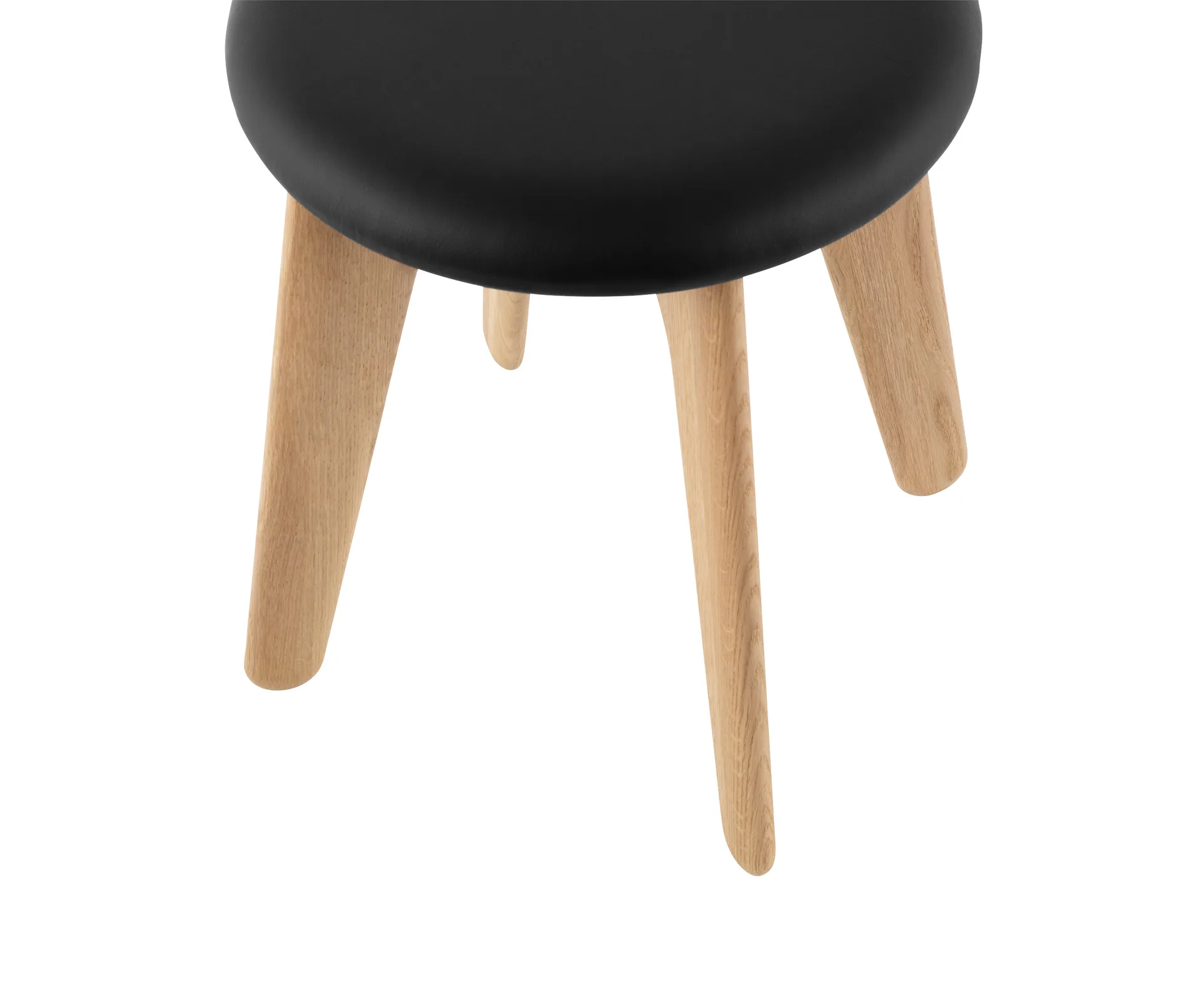 Pouf Slab 45x55 cm, Rovere naturale-pelle nera Tom Dixon