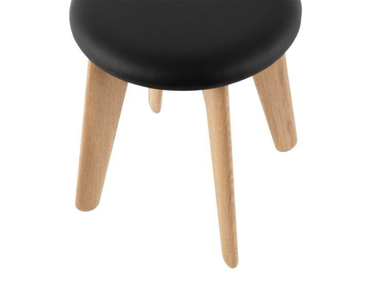 Pouf Slab 45x55 cm, Rovere naturale-pelle nera Tom Dixon