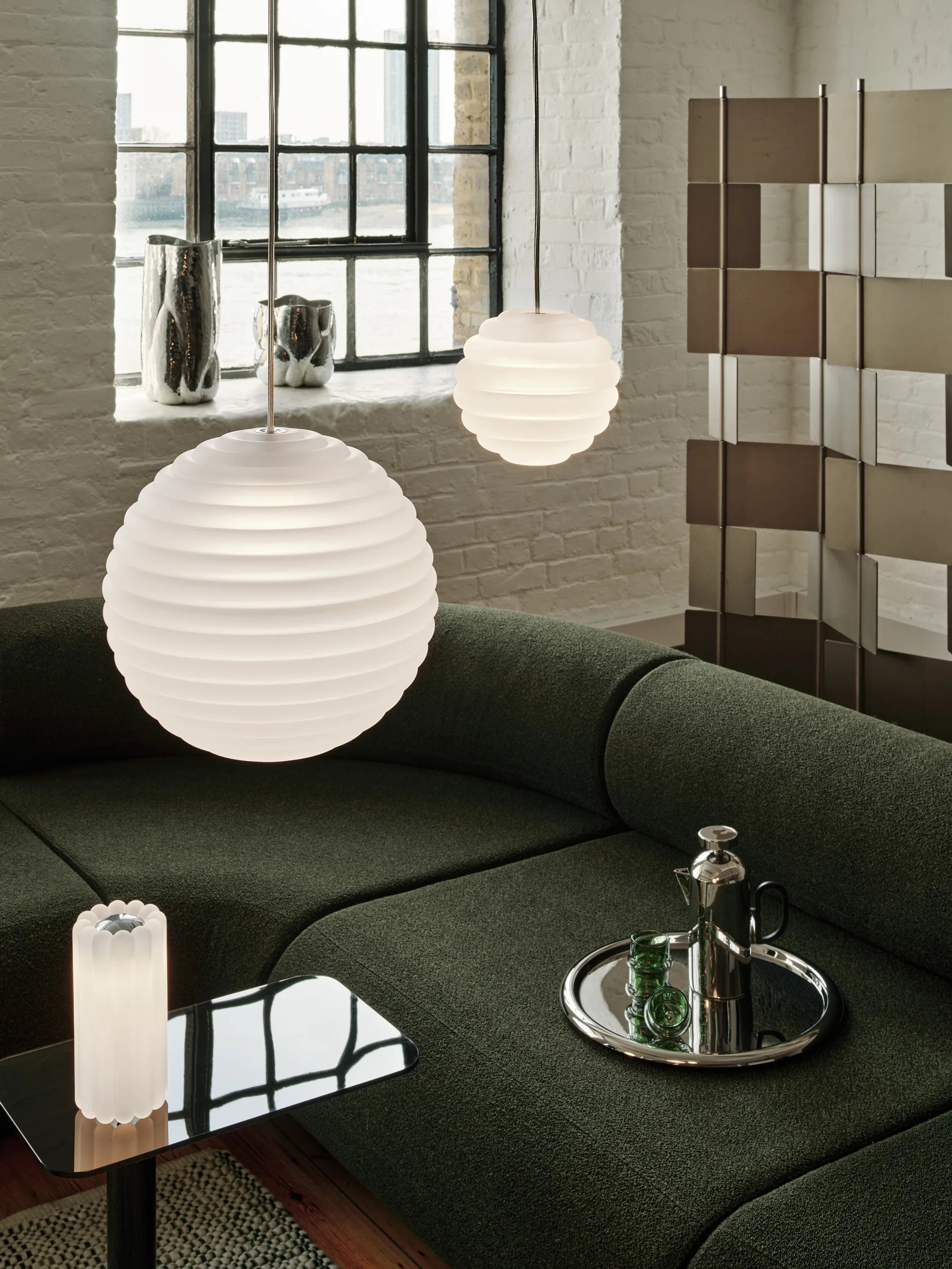 Press Sphere pendente LED Ø30 cm, Opaco Tom Dixon