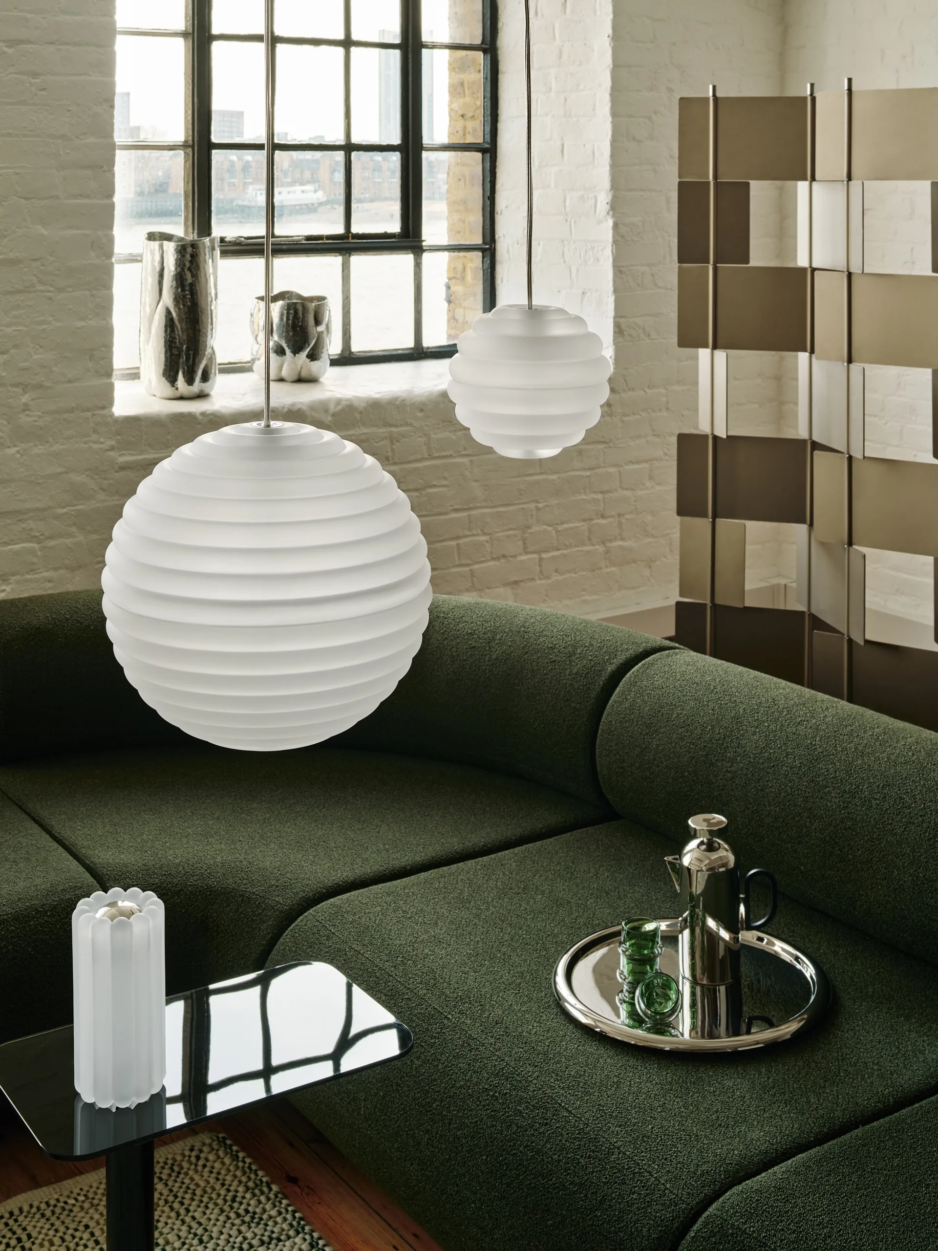 Press Sphere pendente LED Ø30 cm, Opaco Tom Dixon