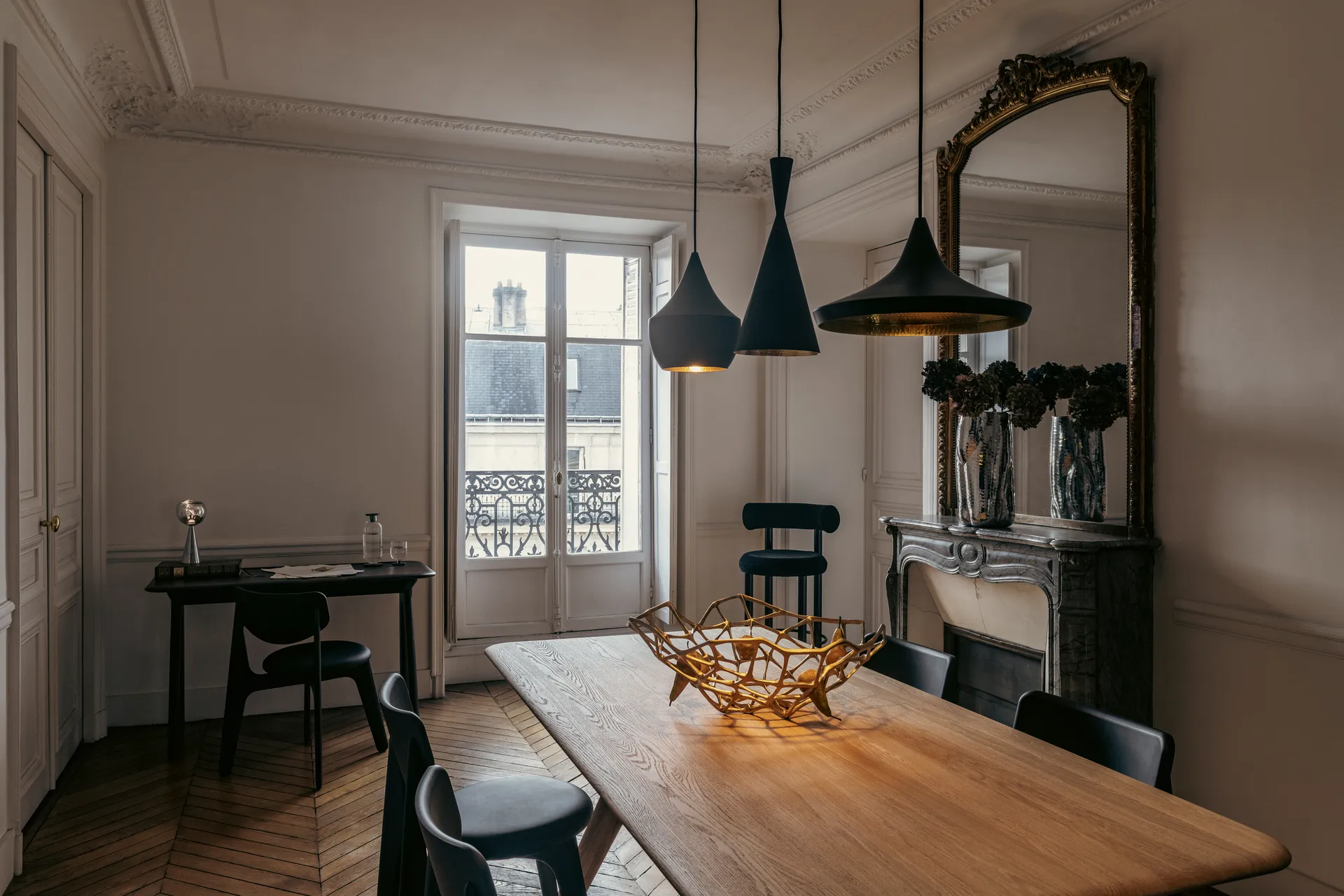 Scrivania Slab Individual 60x120 cm, Rovere nero Tom Dixon