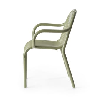 Sedia con braccioli Groove - Muschio - Tom Dixon