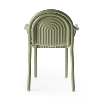 Sedia con braccioli Groove - Muschio - Tom Dixon